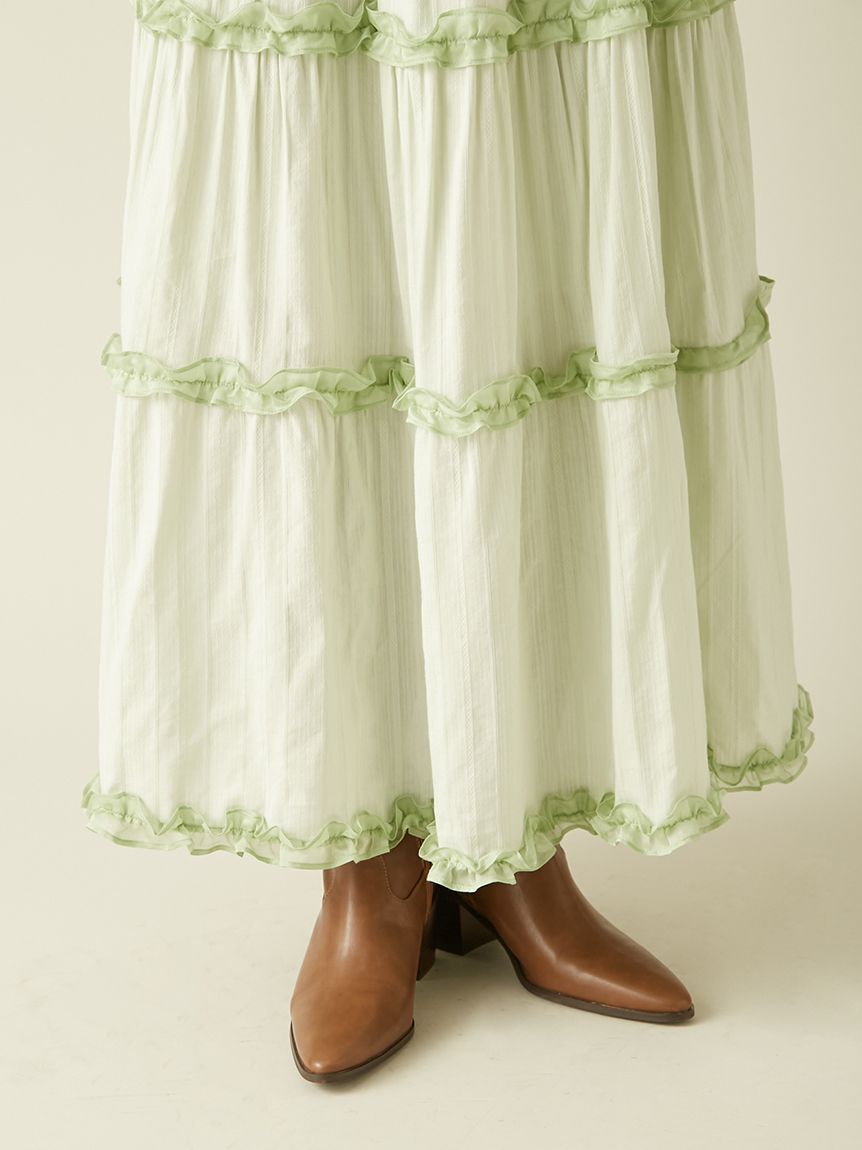 LILY BROWN「ティアードフリルキャミワンピース」|ワンピース|