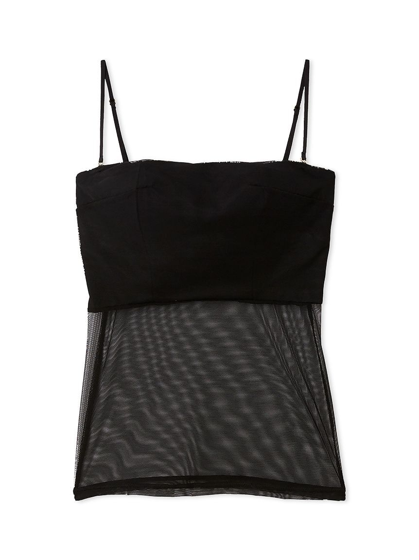 LILY BROWN Lingerie「シアーファンデノンワイヤー/キャミソール」|キャミソール|