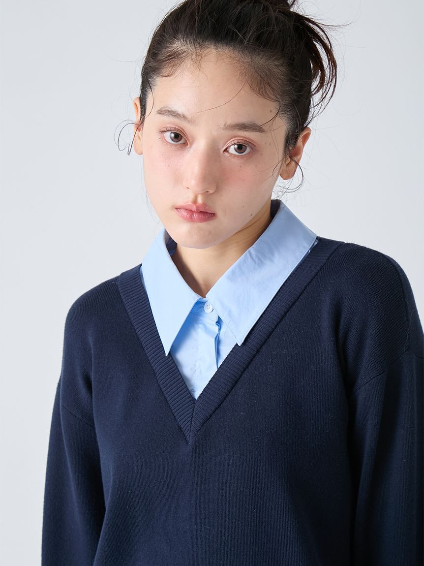 LILY BROWN「シャツドッキングミニワンピース」|ワンピース|