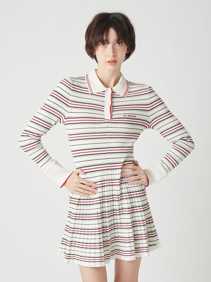 LILY BROWN「ロゴ刺繍ポロニットミニワンピース」|ワンピース|BORDER