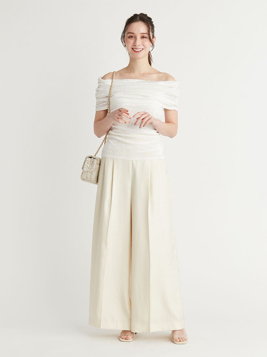 CELFORD「オフショルチュールベロアトップス」|Tシャツ・カットソー|