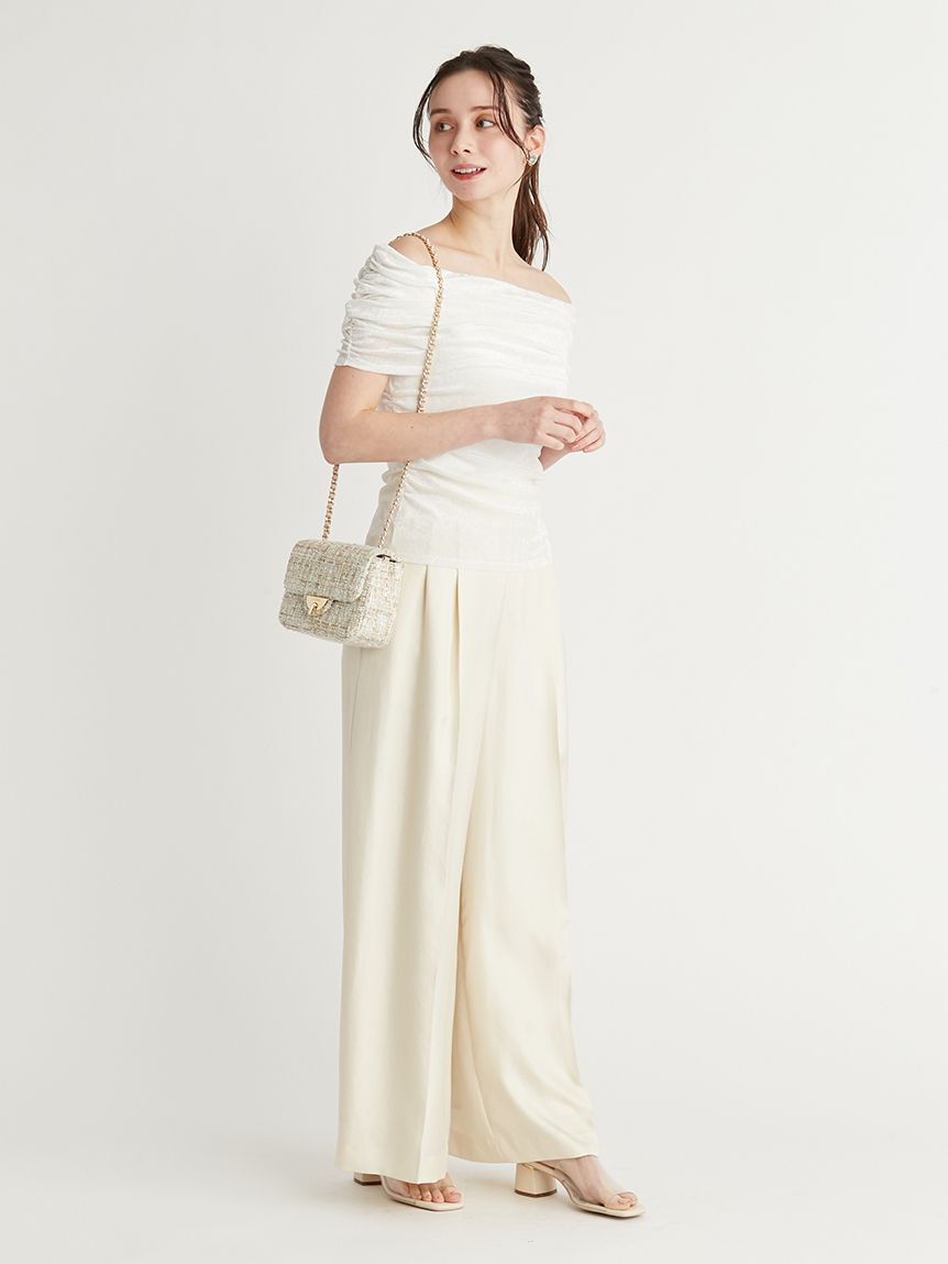 CELFORD「オフショルチュールベロアトップス」|Tシャツ・カットソー|