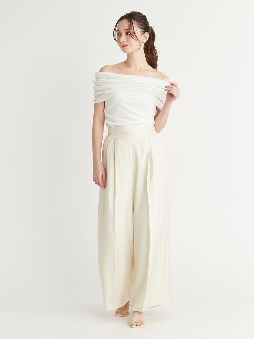 CELFORD「オフショルチュールベロアトップス」|Tシャツ・カットソー|