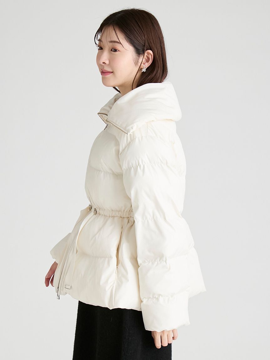 CELFORD「【撥水加工】ファー襟付きキルティングショートコート」|ダウン|