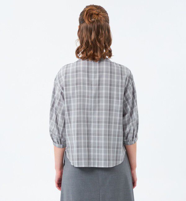 MACKINTOSH PHILOSOPHY「フロントギャザーチェックブラウス」|シャツ・ブラウス|