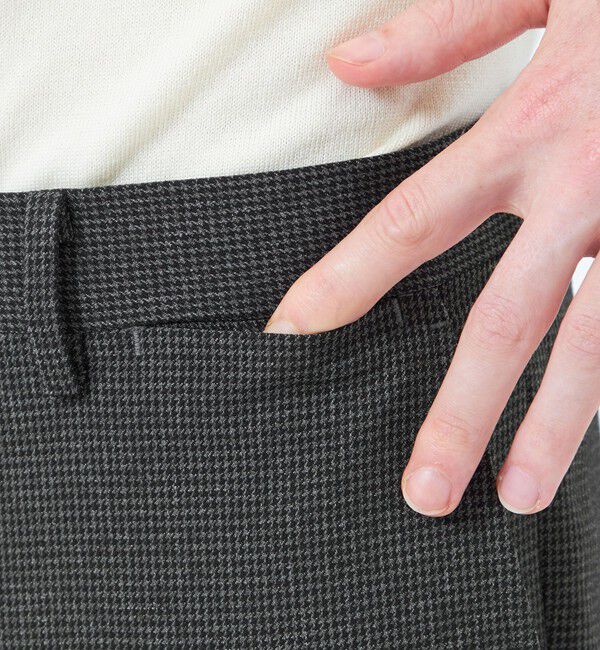 MACKINTOSH PHILOSOPHY「トロッター トラウザーズ#051 ストレッチドビー/千鳥」|スラックス|