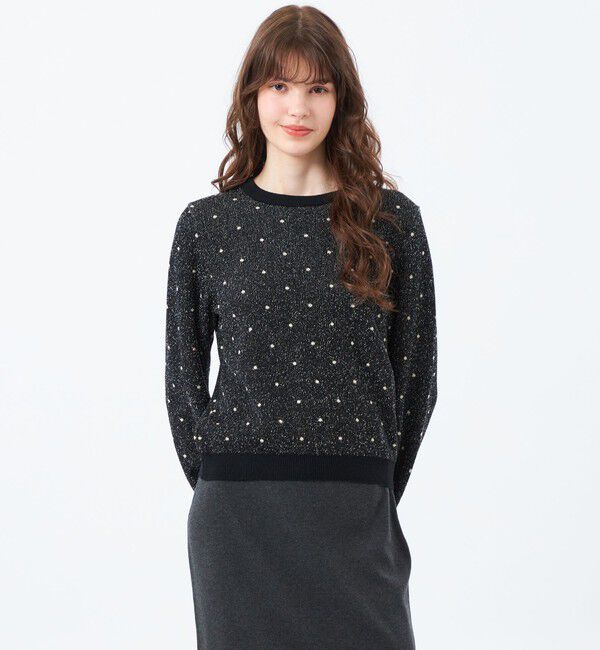 MACKINTOSH PHILOSOPHY「ラメドットニット」|ニット・セーター|ブラック