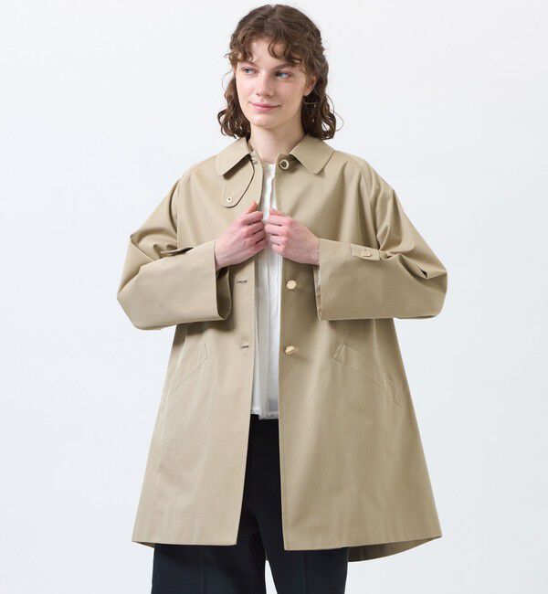 MACKINTOSH PHILOSOPHY「【WEB&一部店舗限定】【WELBURY(ウェルベリー)】シャンブレーギャバジン製」|ステンカラーコート|ベージュ