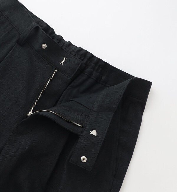  「2タックブラックバギーデニム」|デニム|