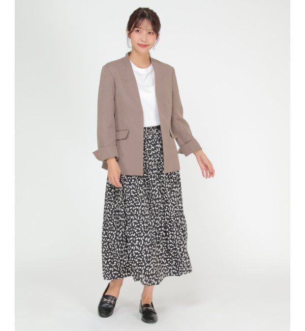 IKKA LOUNGE「【セットアップ対応】ウールライクV襟裏付きジャケット」|その他|