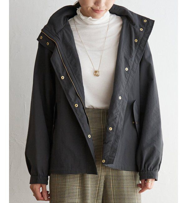 ikka「撥水裏付きマウンテンパーカー」|ブルゾン・スタジャン|チャコール