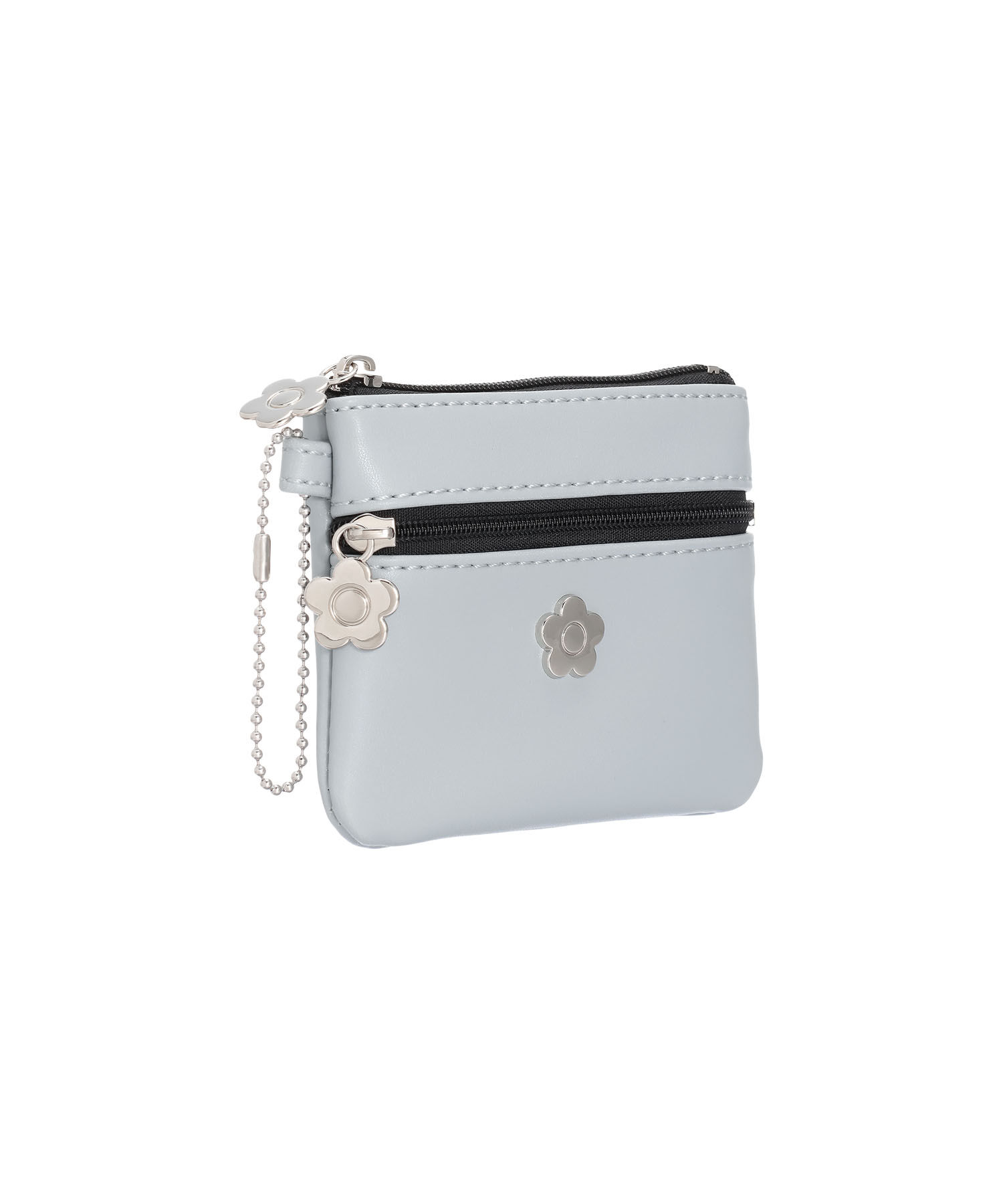 MARY QUANT「デイジーメタル 2ファスナーポーチミニミニ」|ポーチ|