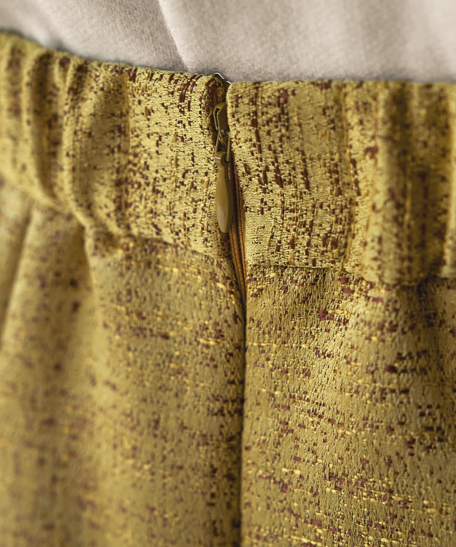 STYLE DELI「【LUXE】微光沢ジャガードマキシ丈タックスカート／90cm」|スカート|