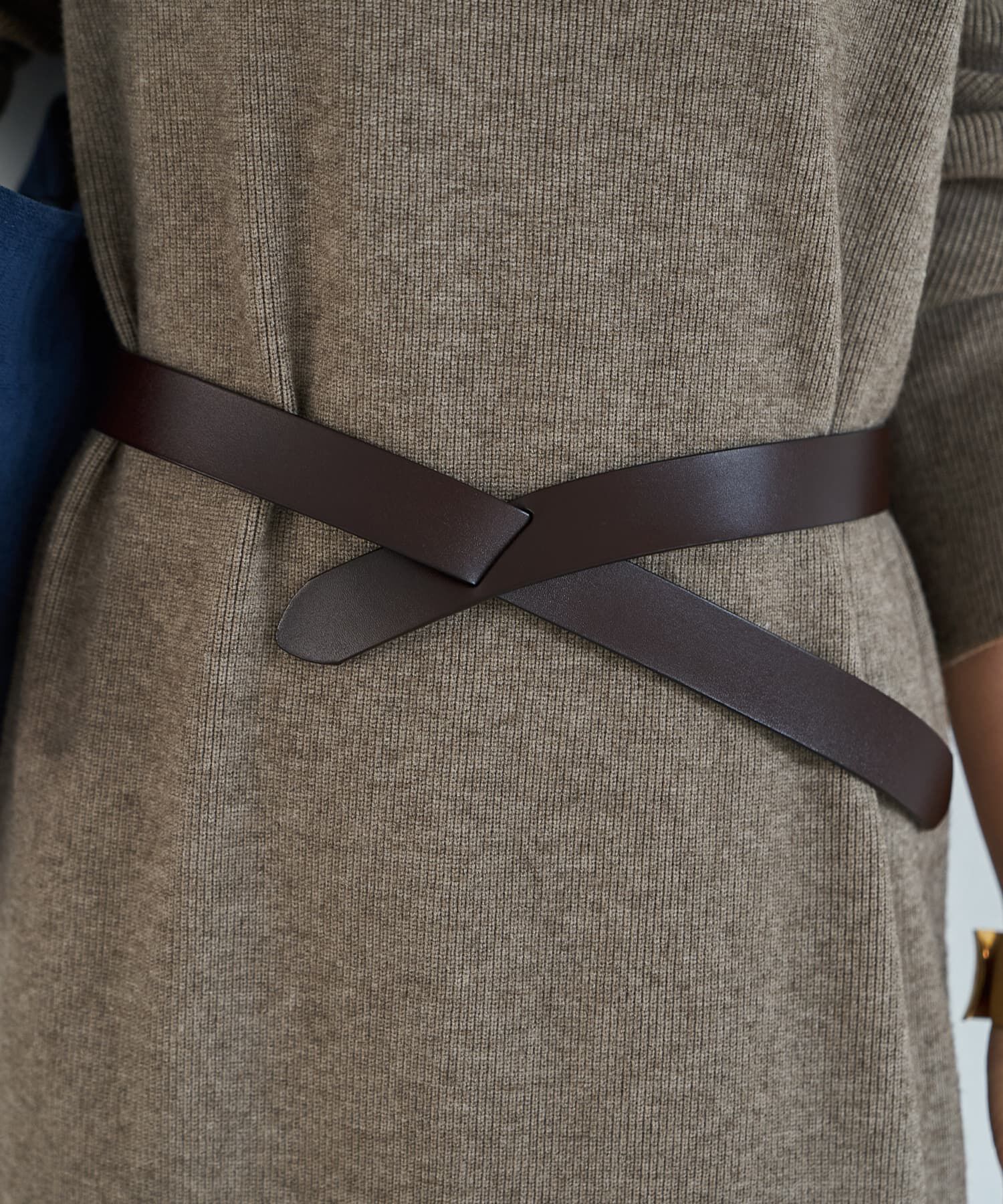 STYLE DELI「【DELI by】クロスラップリアルレザーベルト」|ベルト|ダークブラウン