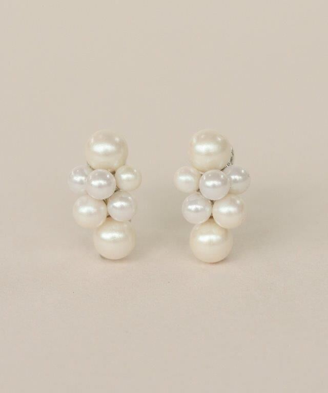 NOIR DE POUPEE「Bubbloop パールづくしイヤリング ノンホールピアス」|イヤリング|
