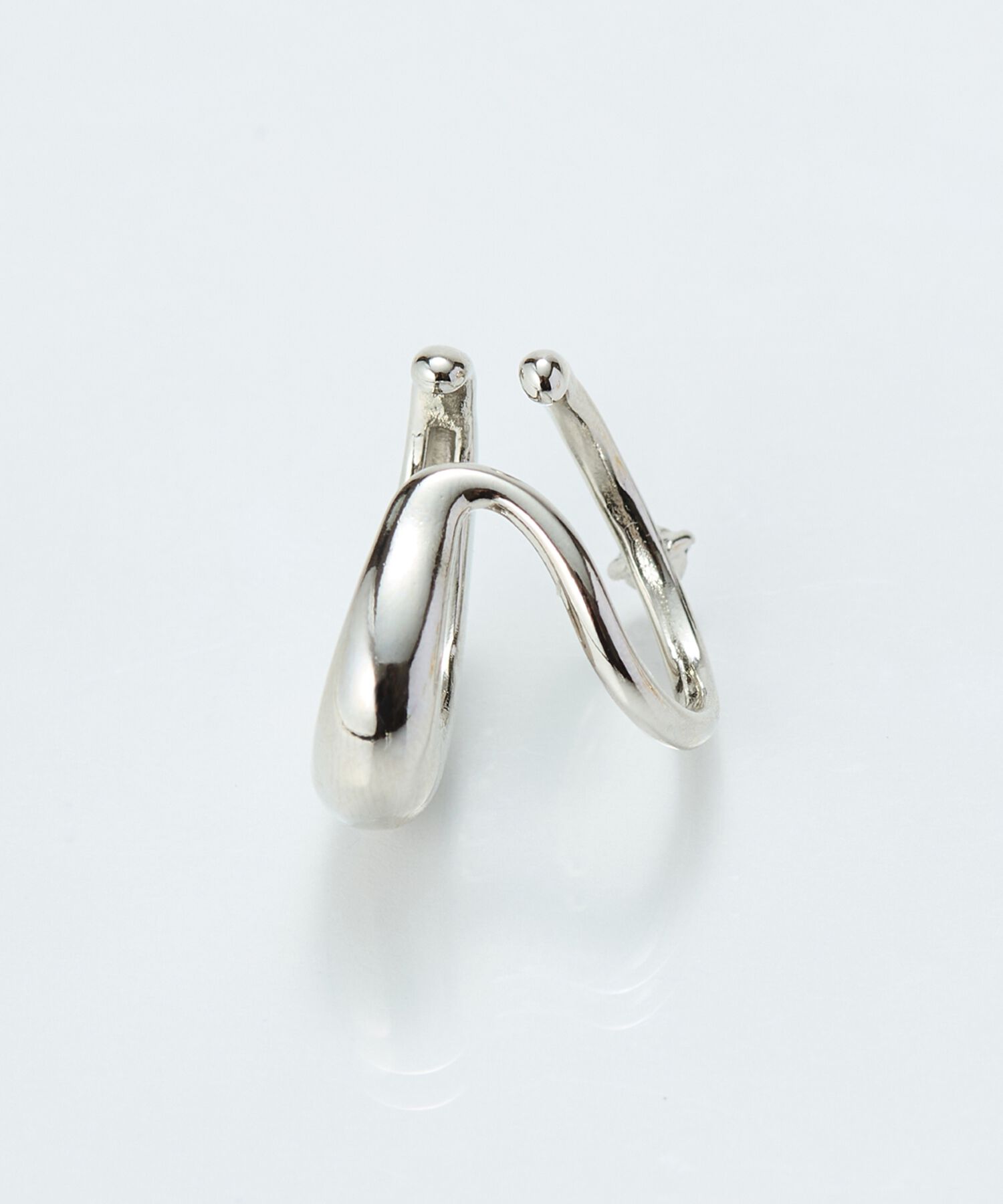 Phoebe「ドレッシングビジューイヤーカフ　シルバー/片耳」|イヤーカフ|