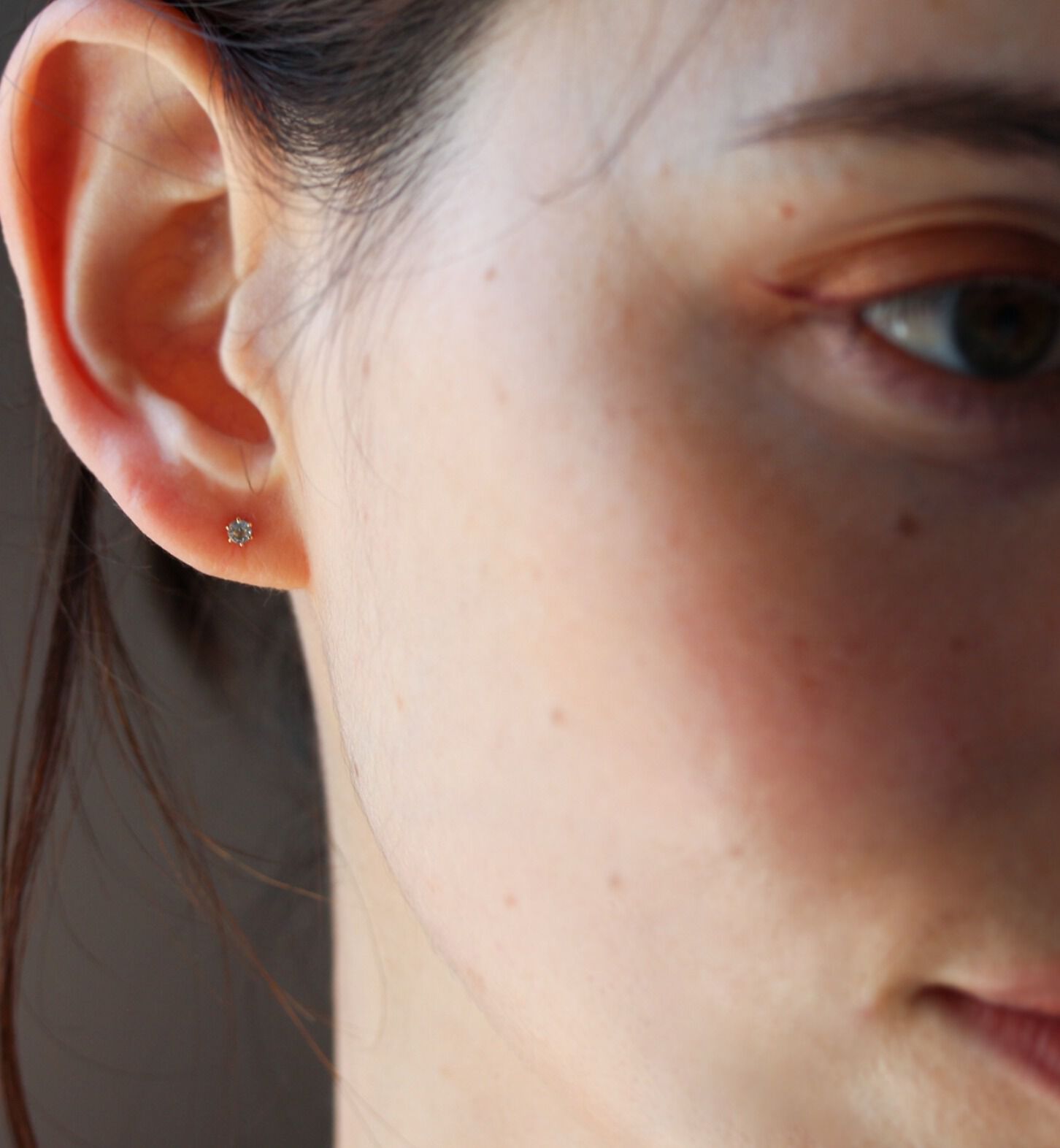  「誕生石 一粒ピアス | K18 」|ピアス|