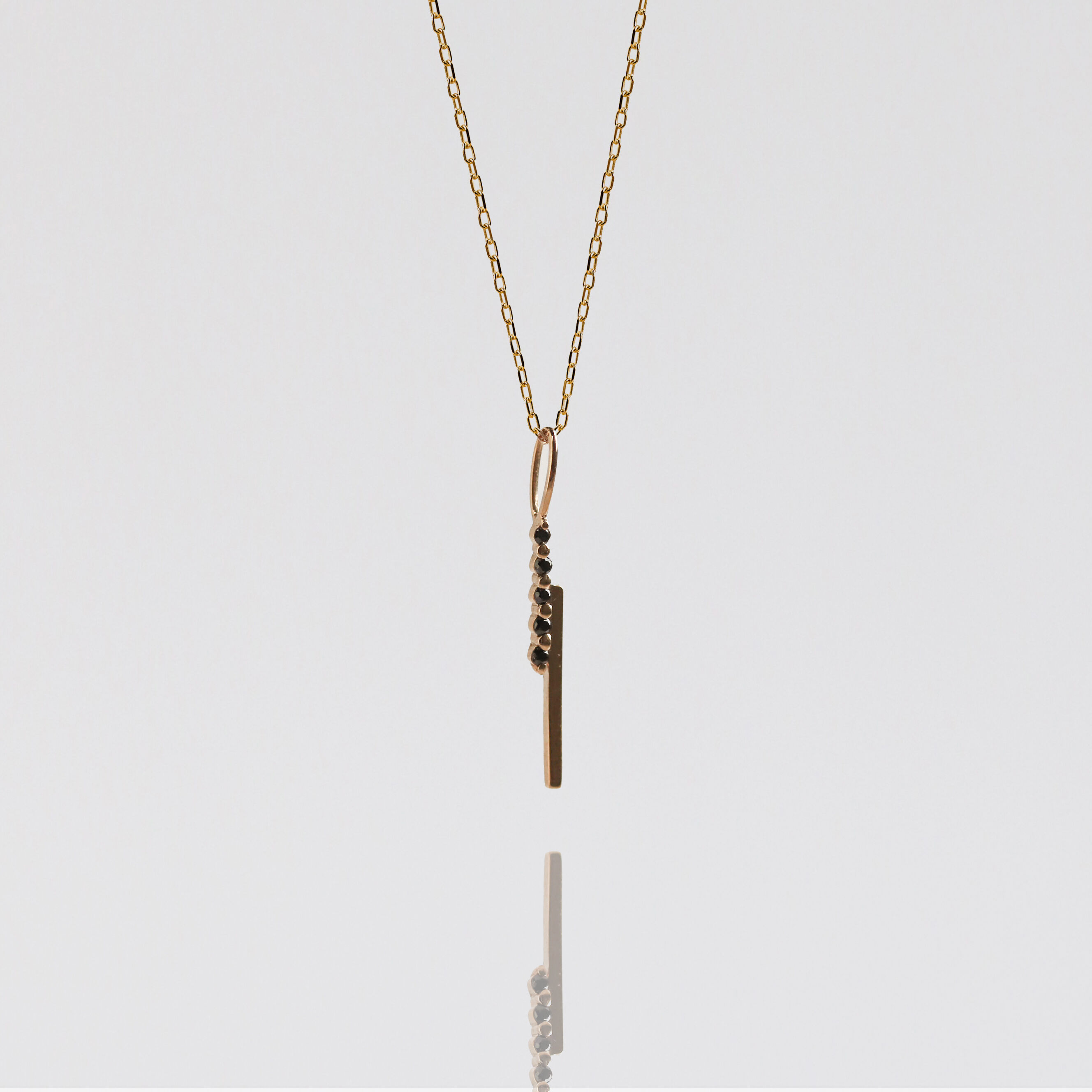  「ブラックダイヤモンド ネックレス | K10YG」|ネックレス|K10 イエローゴールド