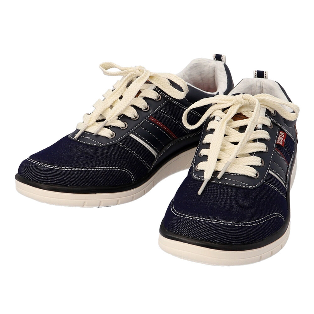 BACKYARD FAMILY「EDWIN メンズ スニーカー 7643 通販 エドウィン 軽量 軽い ローカットスニーカー」|スリッポン|ブルー1