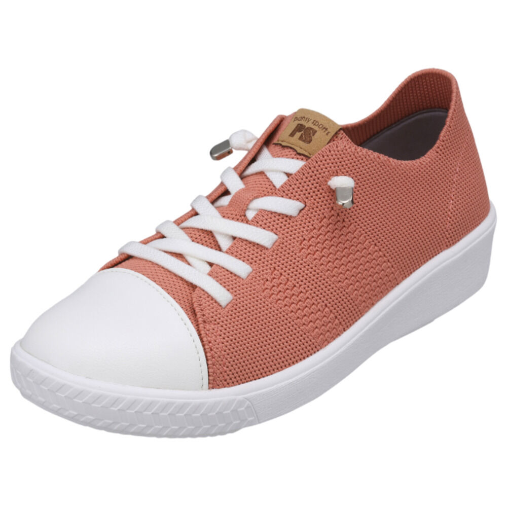 BACKYARD FAMILY「パンジー スニーカー 通販 シューズ 靴 くつ ニット素材 通気性 女性 婦人 歩きやすい」|スリッポン|ピンク1