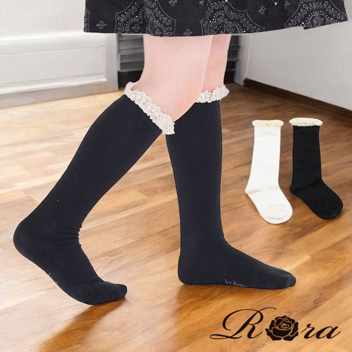 BACKYARD FAMILY「キッズ 女の子 ハイソックス 靴下 通販 ソックス くつ下 膝下 フリル 子供 こども 子ども」|ソックス|