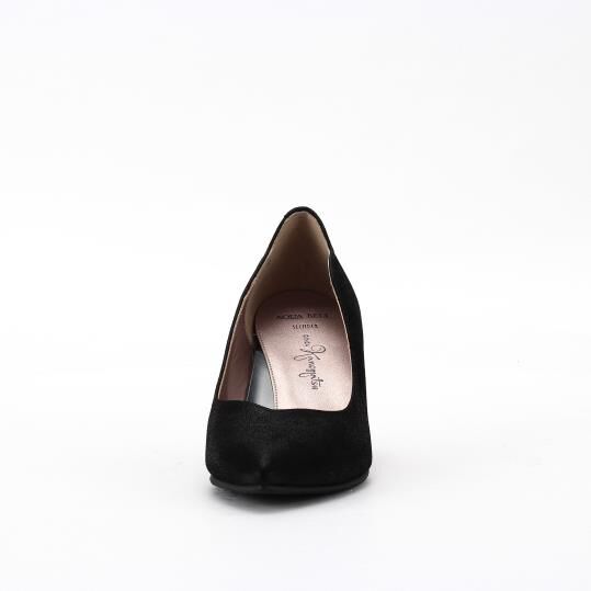 銀座かねまつ「LSBH2563METBLK 【本革】【防水】【Bウィズ】アクアベルスレンダーパンプス」|パンプス|