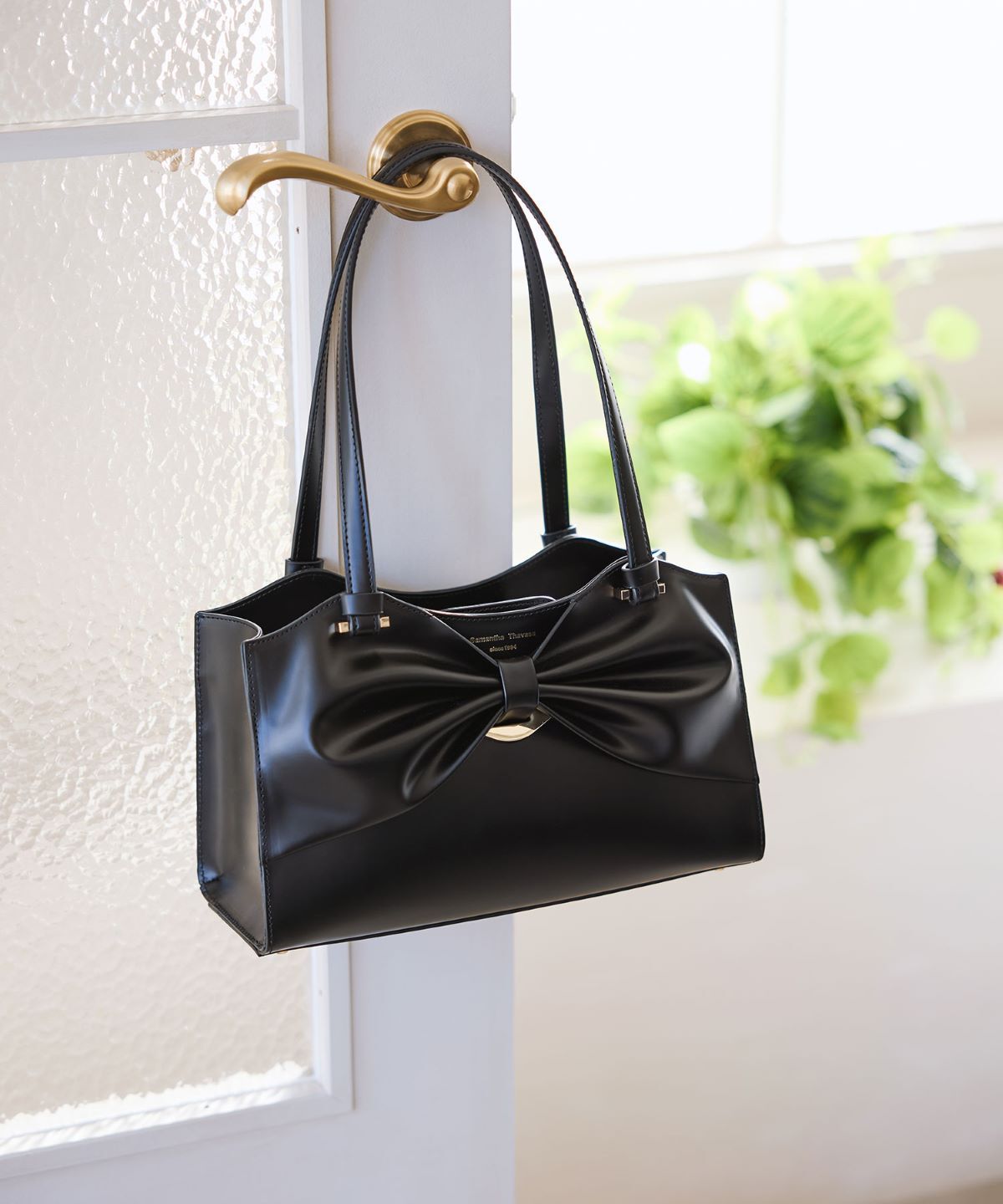 Samantha Thavasa「ドレープリボンレザートートバッグ」|トートバッグ|