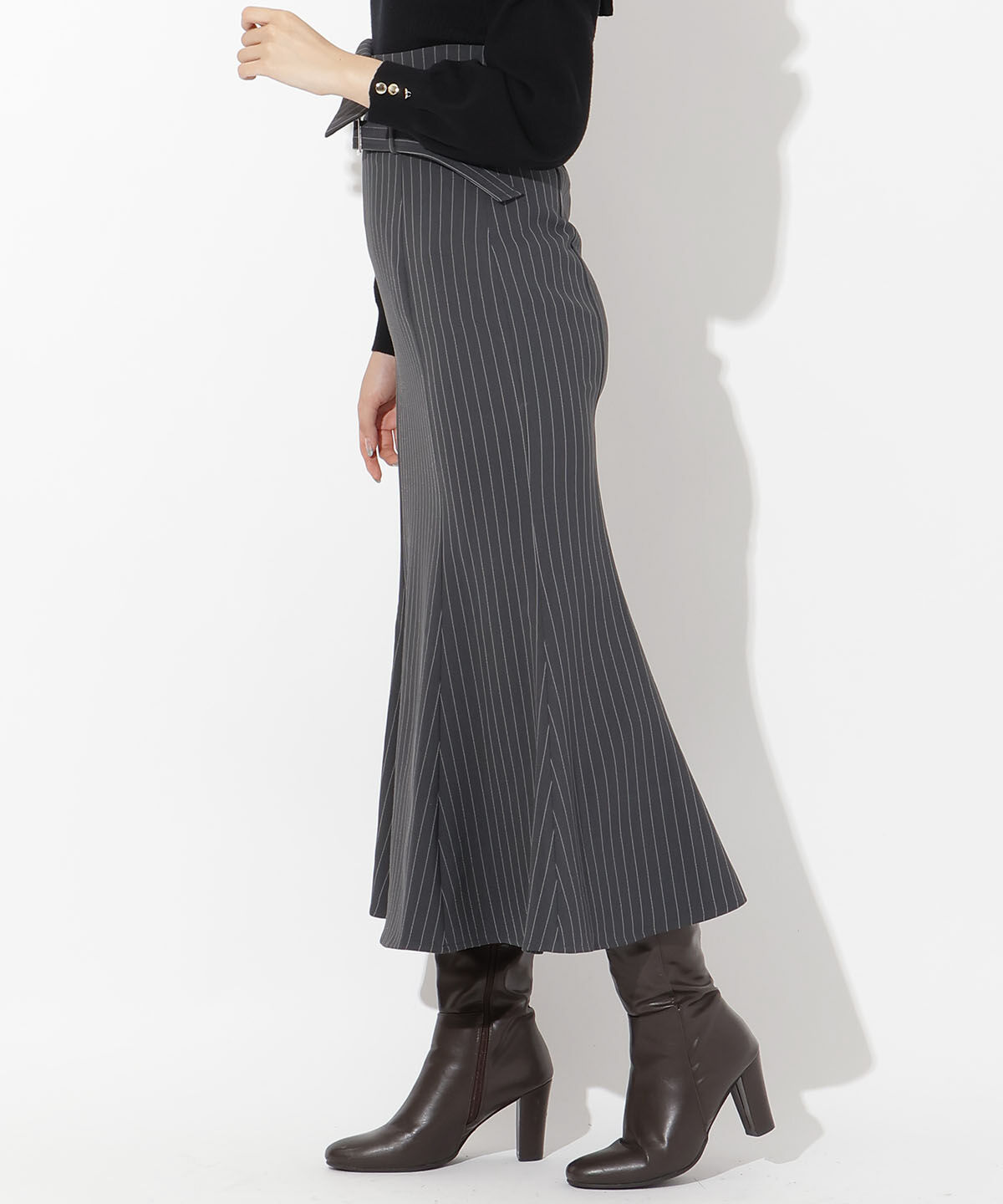 アンドクチュール「ウエスト折り返しマーメイドスカート」|スカート|