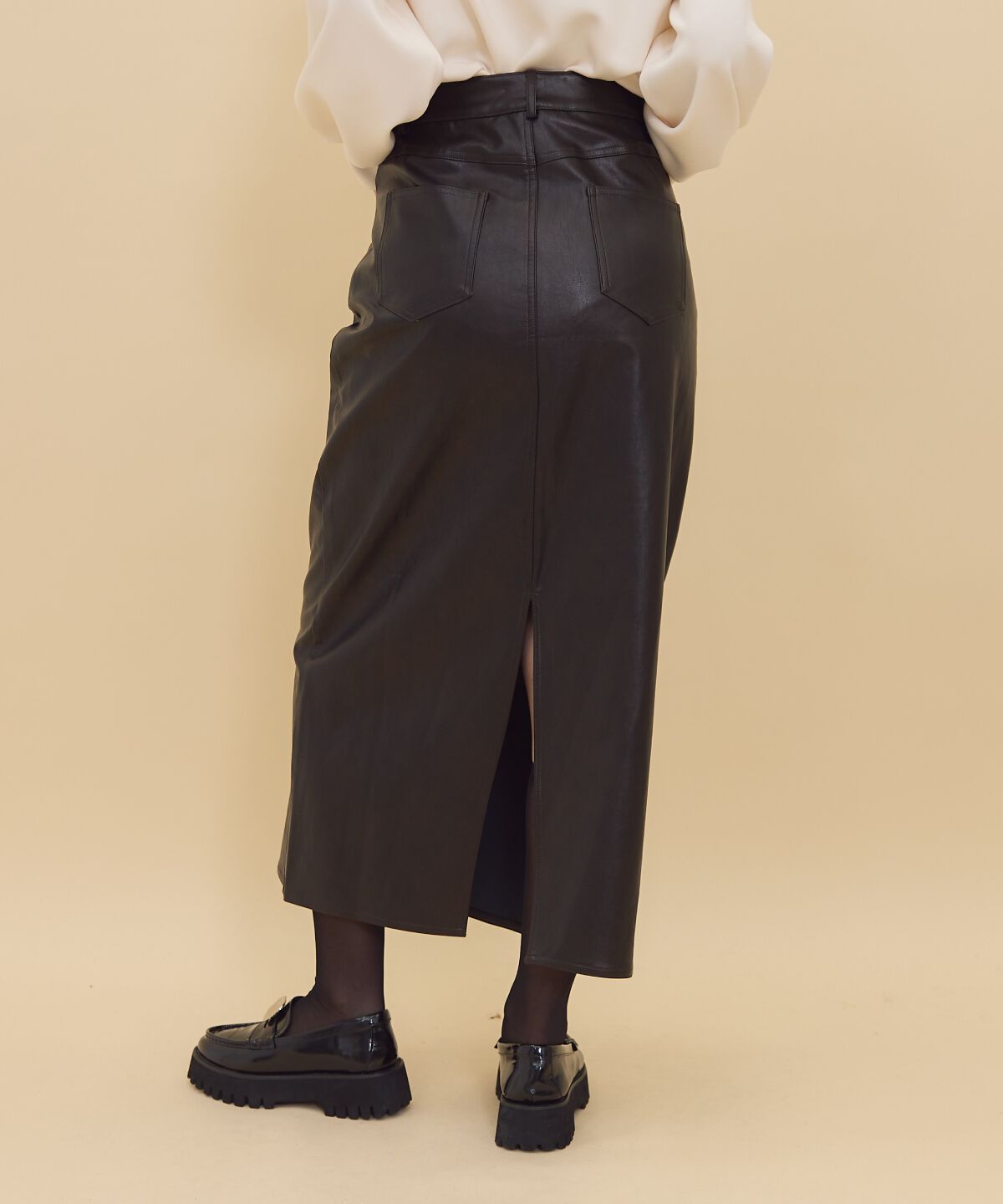 REDYAZEL「レザーロングスカート」|タイト|