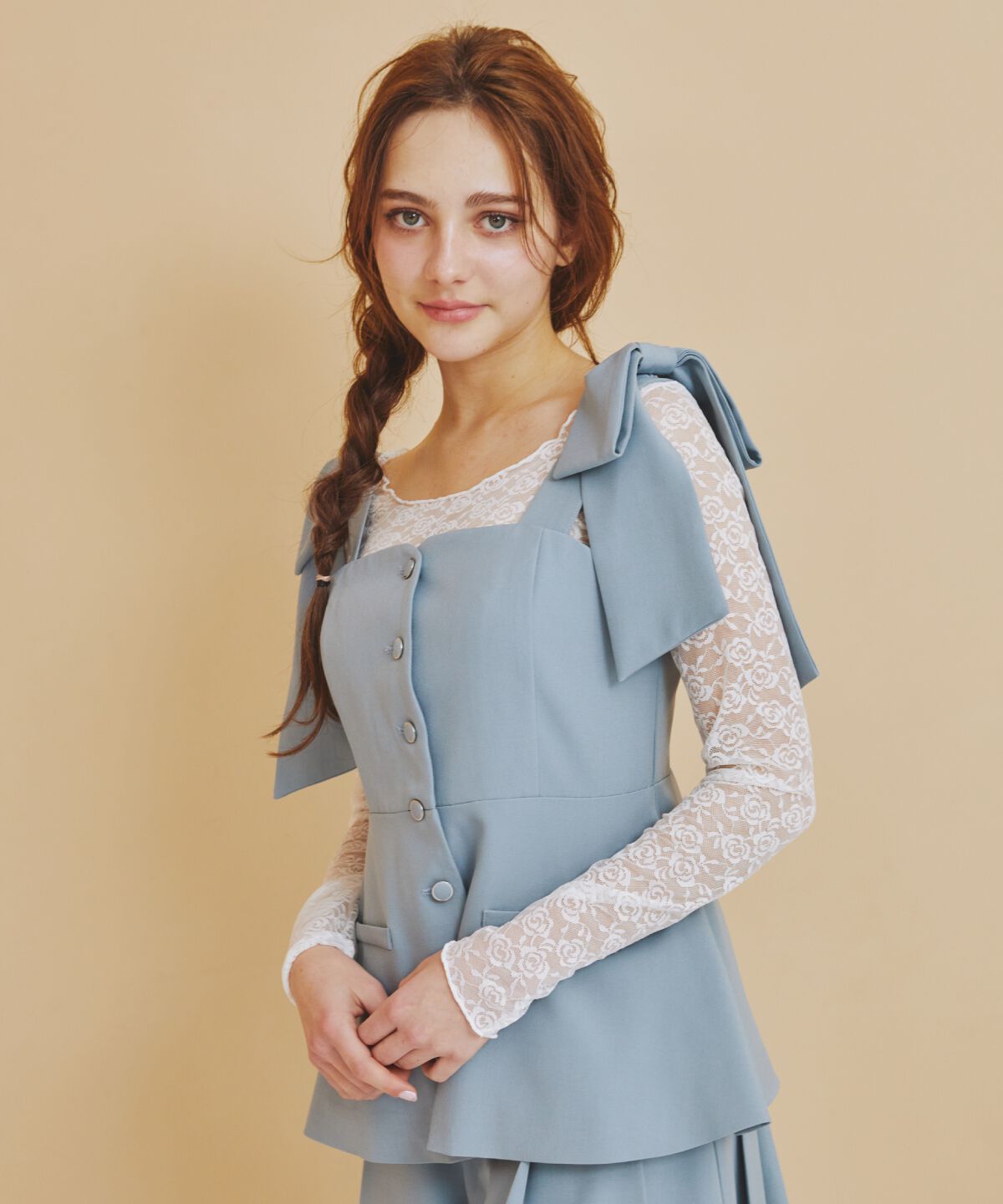 REDYAZEL「リボンショルダービスチェ」|キャミソール|