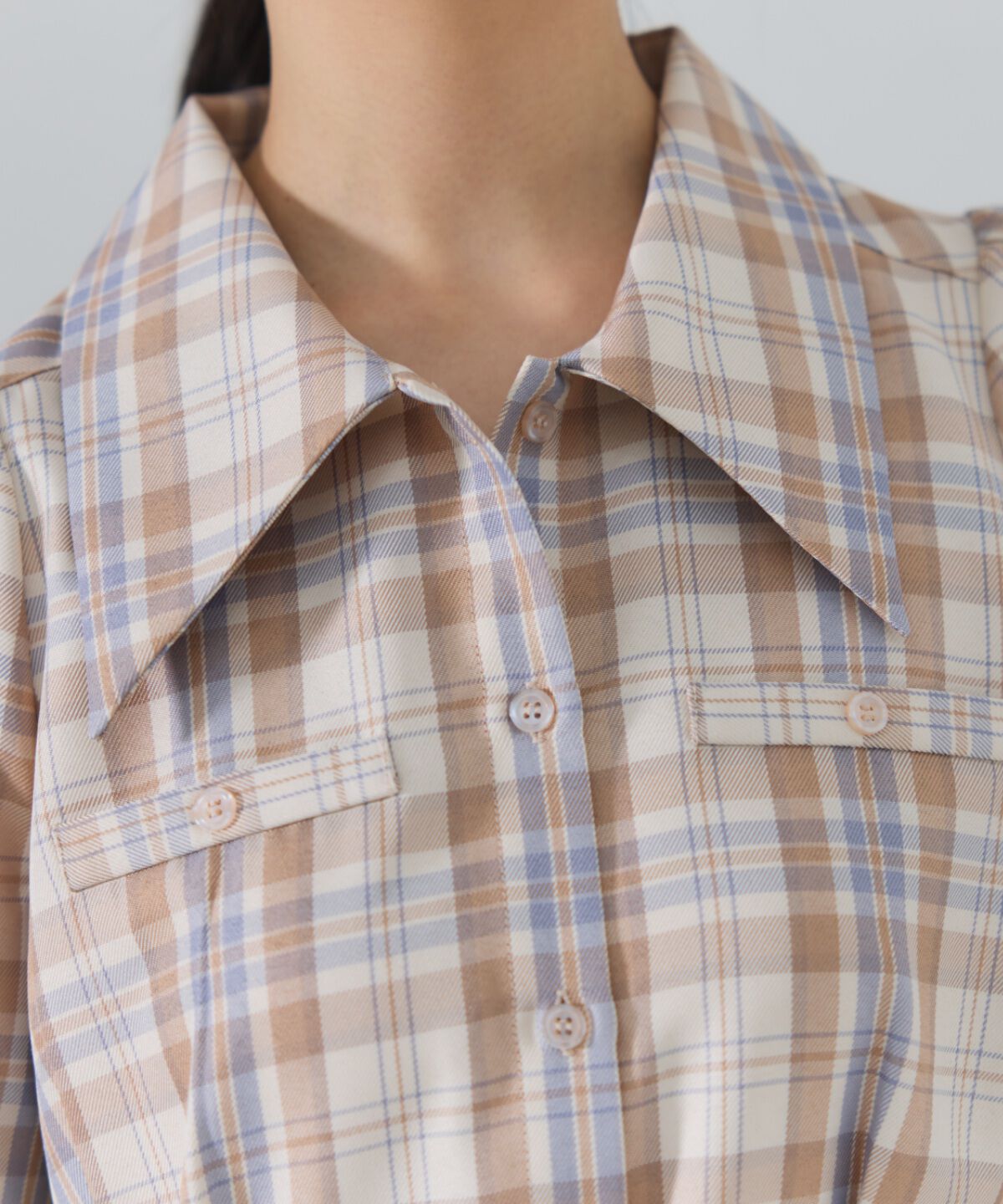 REDYAZEL「チェックミニシャツワンピース」|ワンピース|