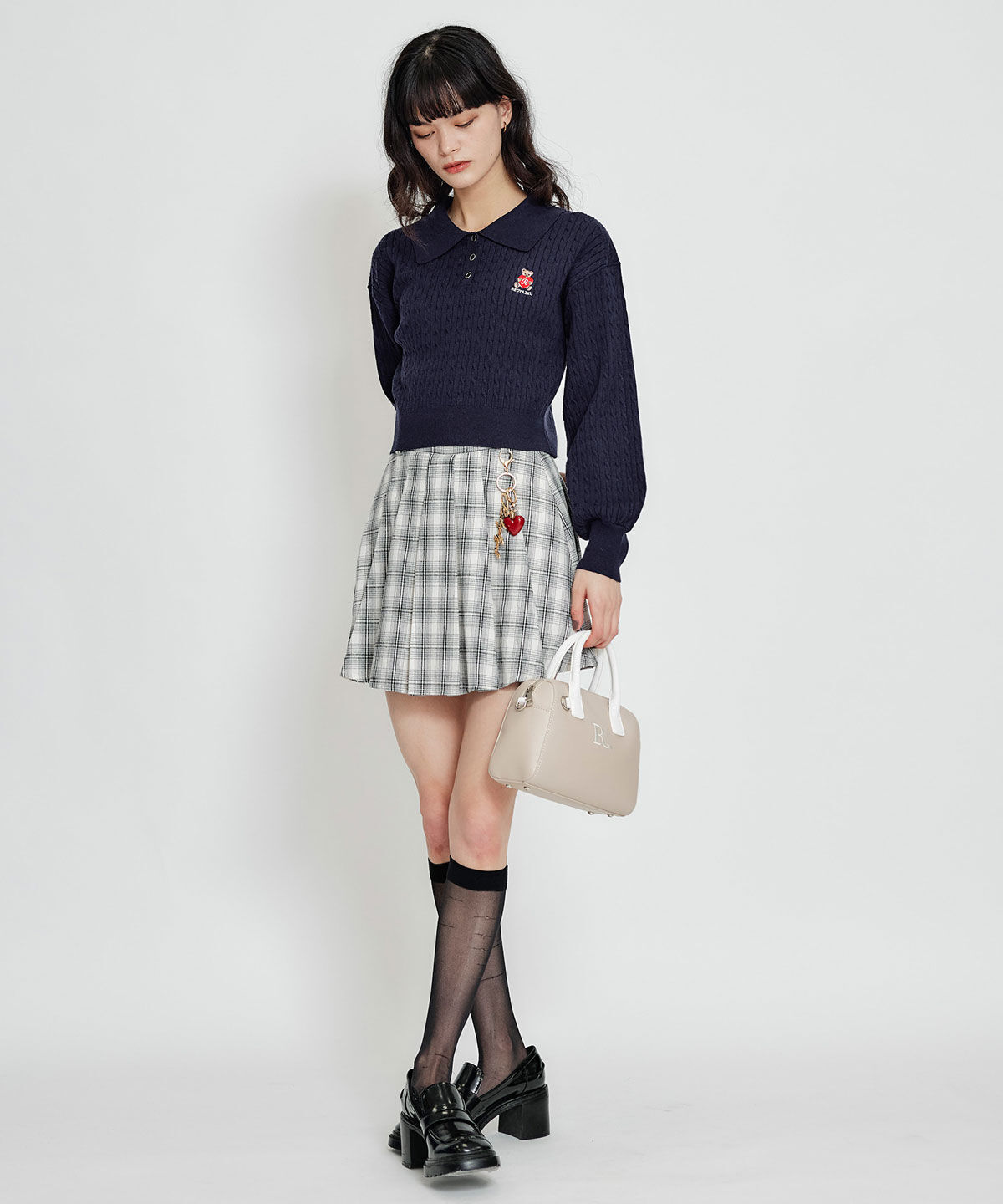 REDYAZEL「REDYAZEL&times;ハートチャームプリーツミニスカート」|タイト|