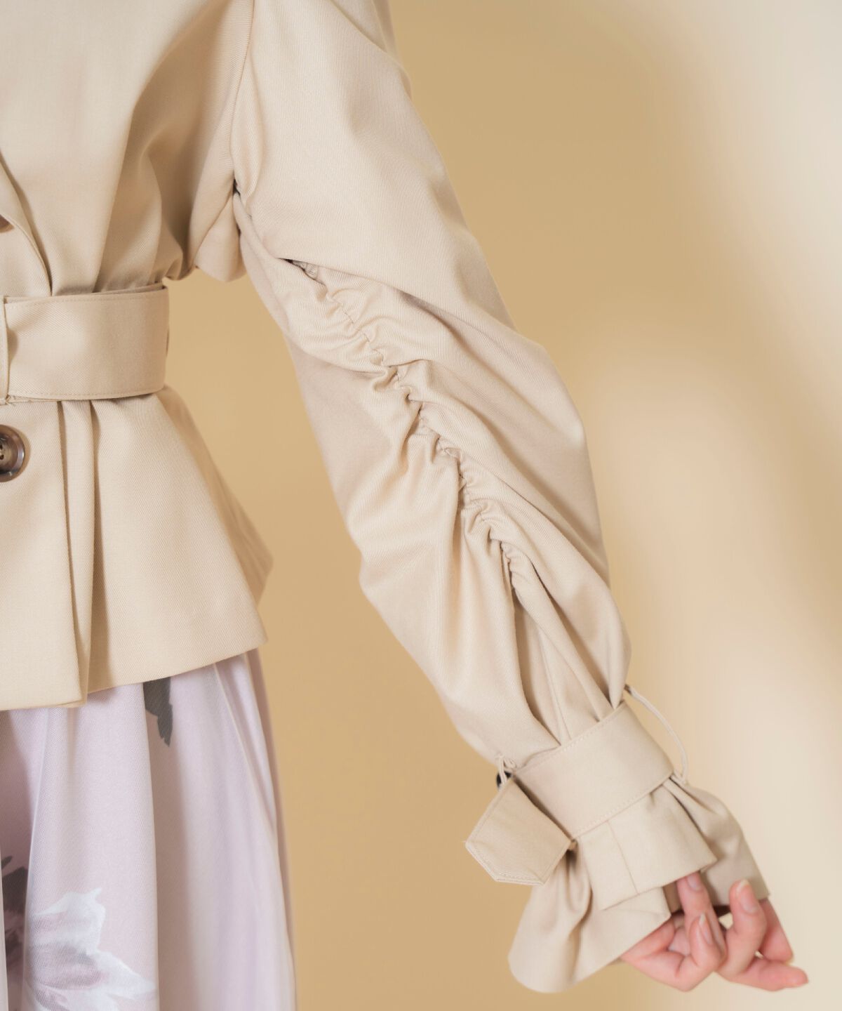 WILLSELECTION「ギャザー袖ショートトレンチ」|トレンチコート|
