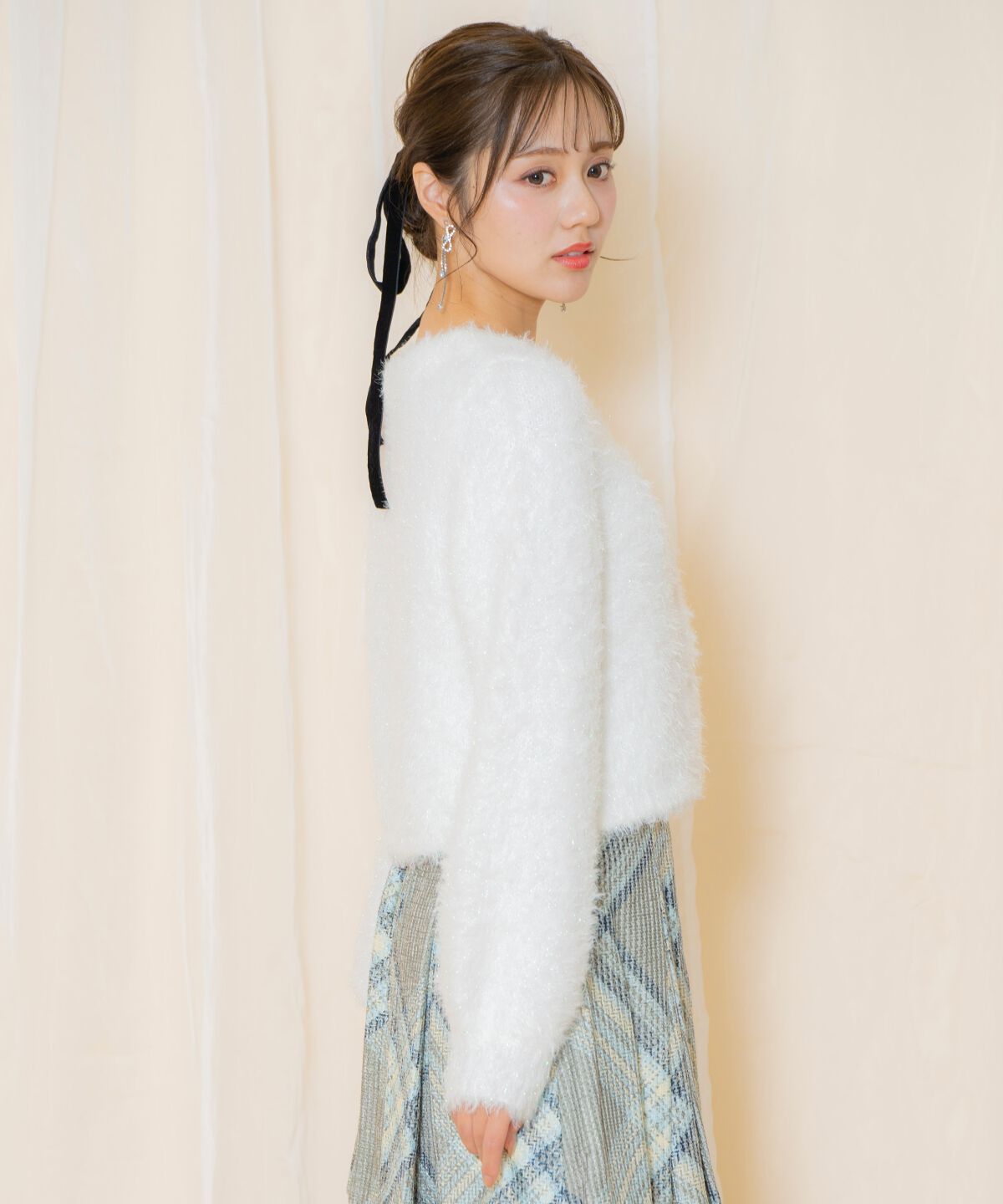 WILLSELECTION「シャギーラメカーディガン」|カーディガン|