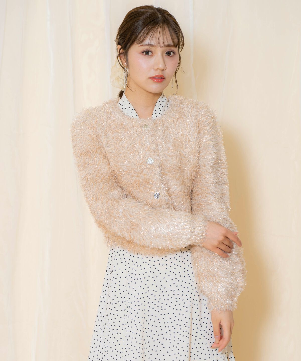 WILLSELECTION「シャギーラメカーディガン」|カーディガン|