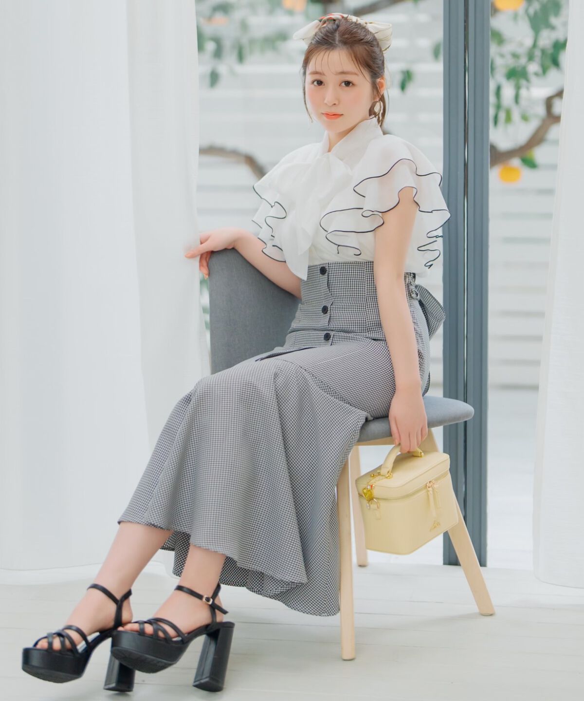 WILLSELECTION「バックリボンフレアヘムスカート」|フレア|