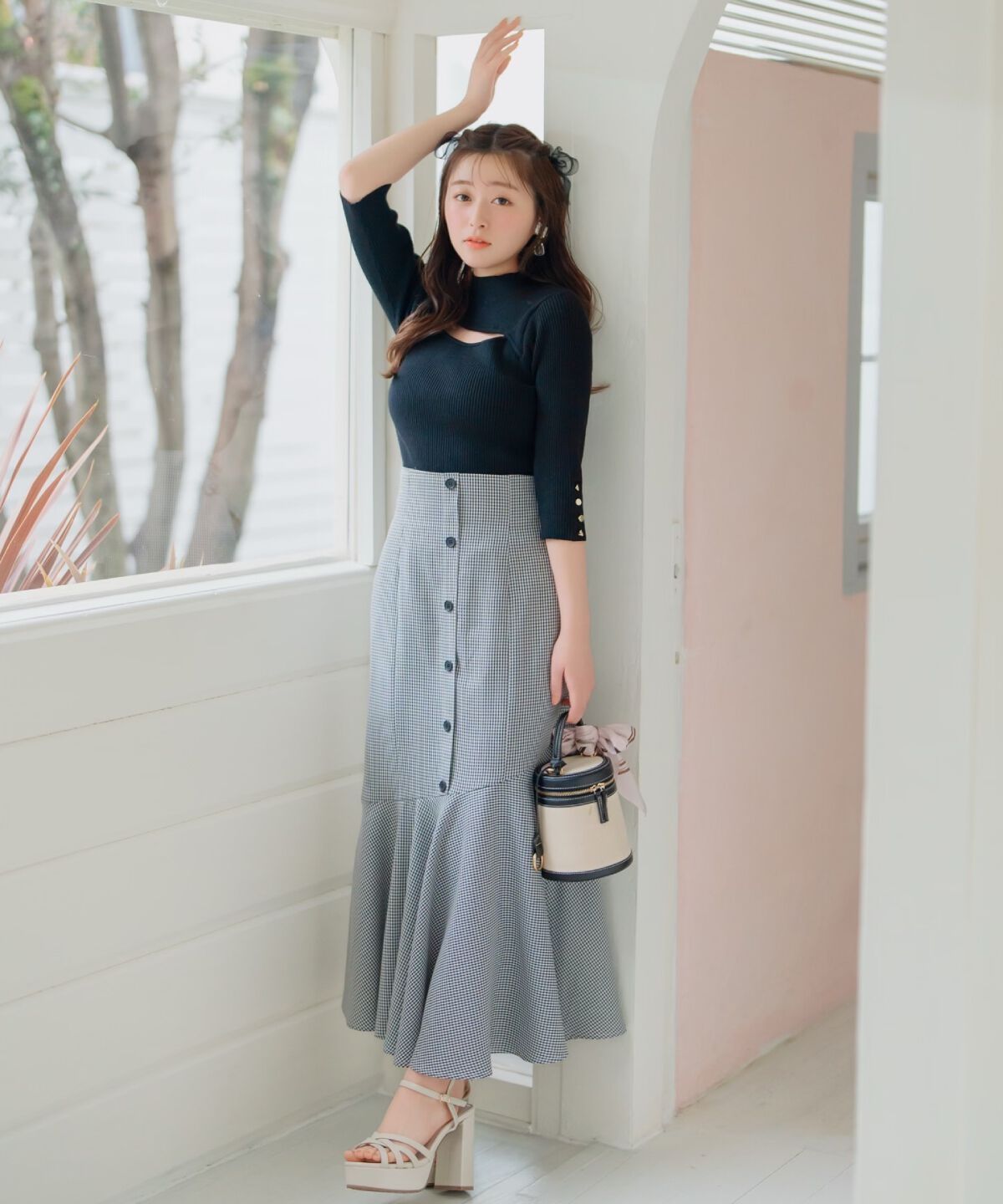 WILLSELECTION「バックリボンフレアヘムスカート」|フレア|