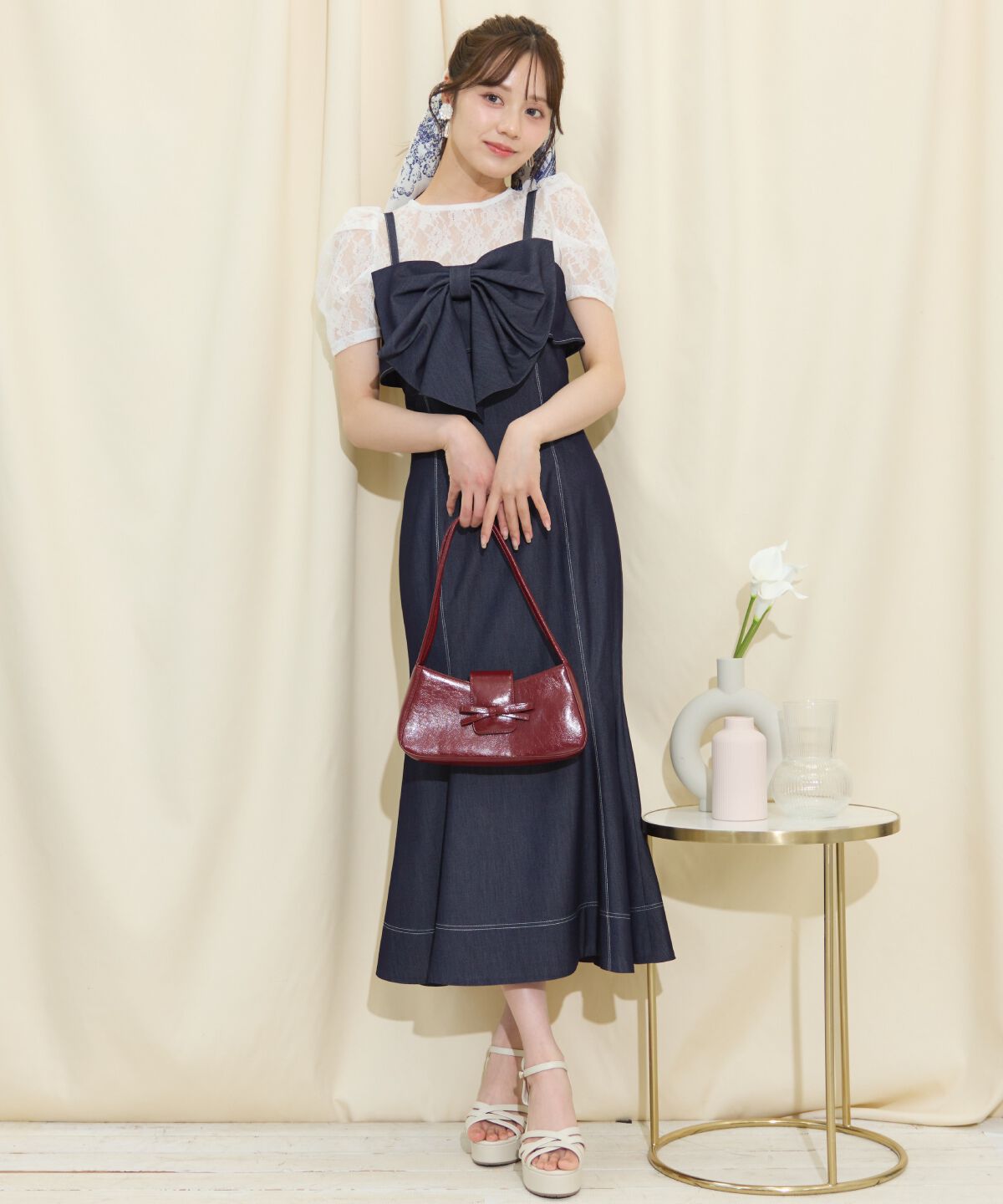 WILLSELECTION「ドレープリボンマーメイドジャンスカ」|ワンピース|