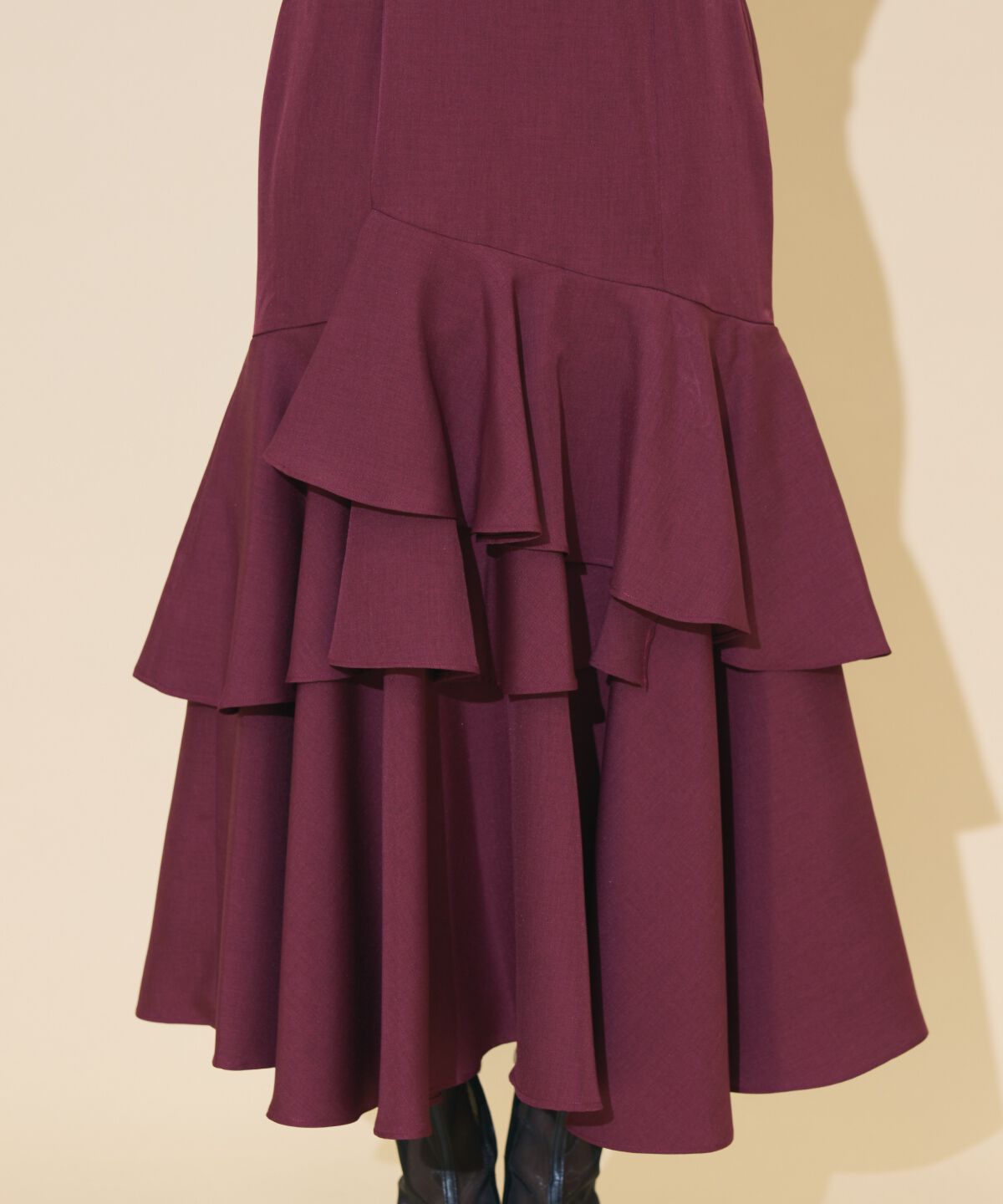 WILLSELECTION「アシメレイヤードハイウエストスカート」|フレア|