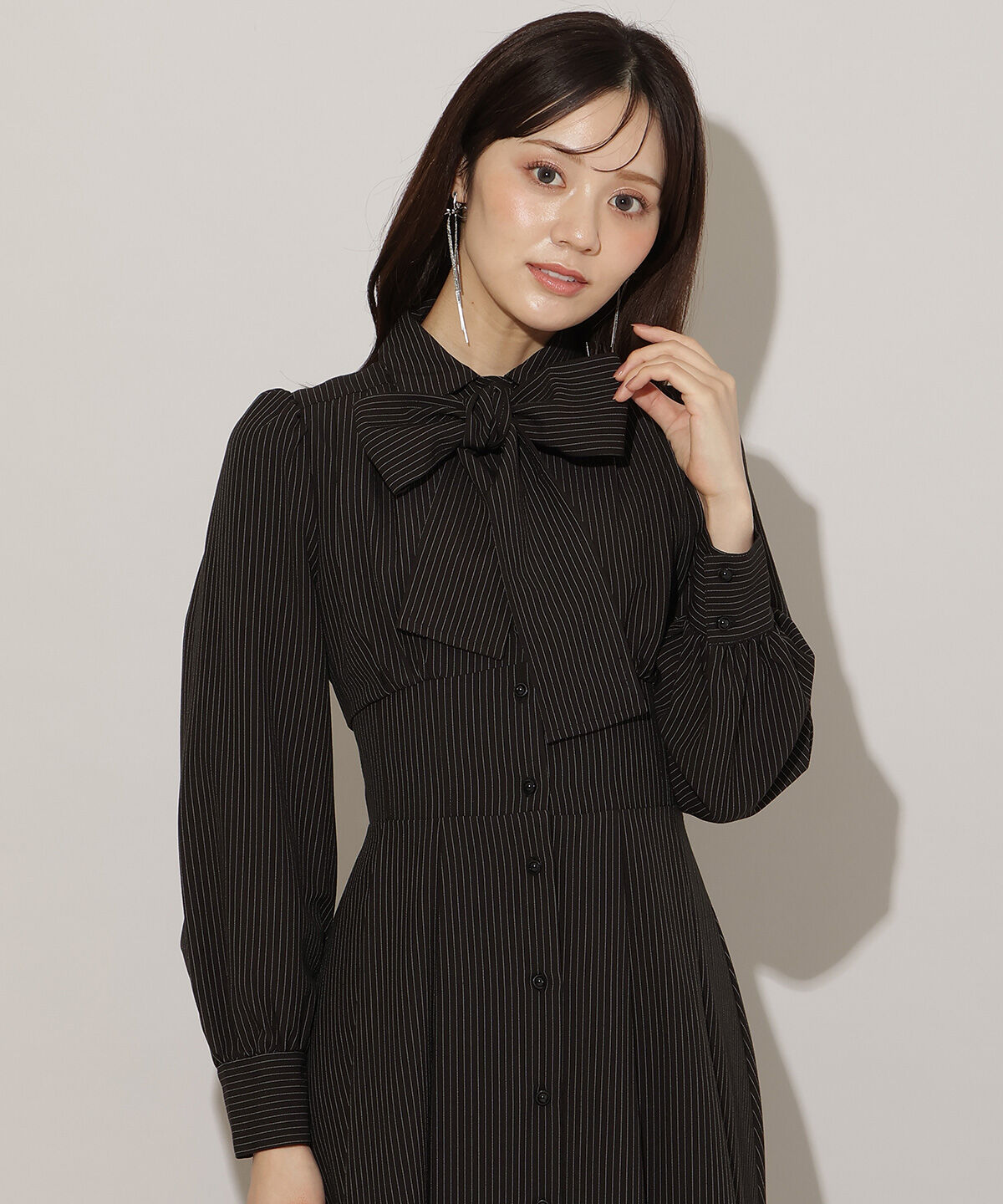 WILLSELECTION「リボンタイコルセットシャツワンピース」|ワンピース|