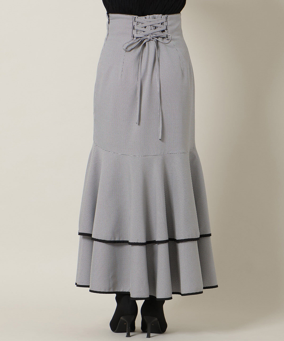 WILLSELECTION「パイピングヘムティアードスカート」|フレア|