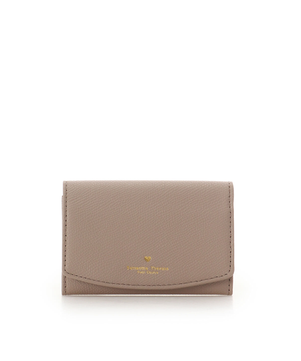 Samantha Thavasa Petit Choice「シンプルハート 名刺ケース」|名刺入れ・カードケース|グレージュ