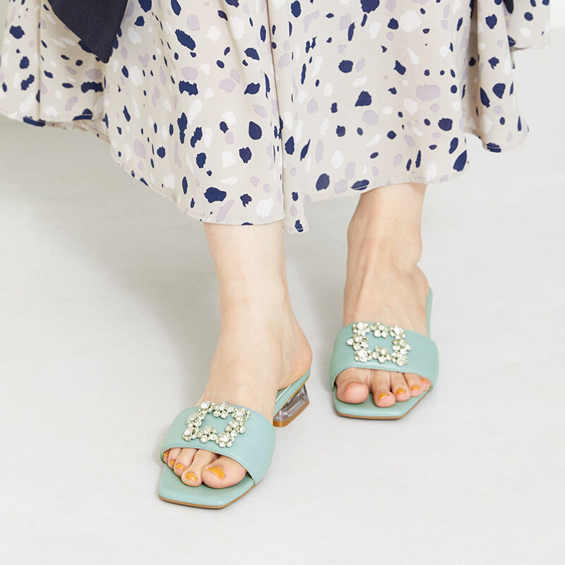 ORiental TRaffic「ビジューモチーフクリアヒールサンダル/31232」|サンダル|