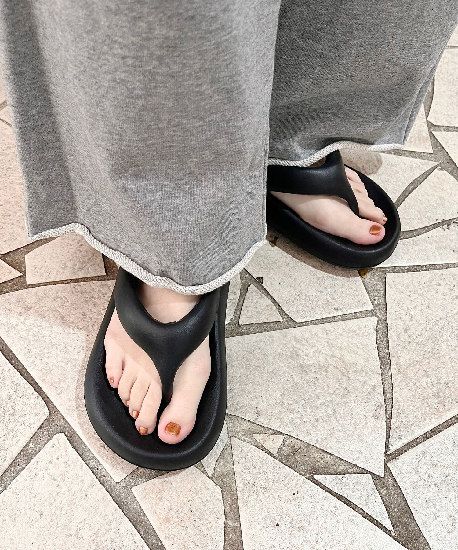 ORiental TRaffic「【リカバリーサンダル】パデットトングサンダル/OT3219 トング サンダル 人気 売れてる トレンド 軽い」|サンダル|