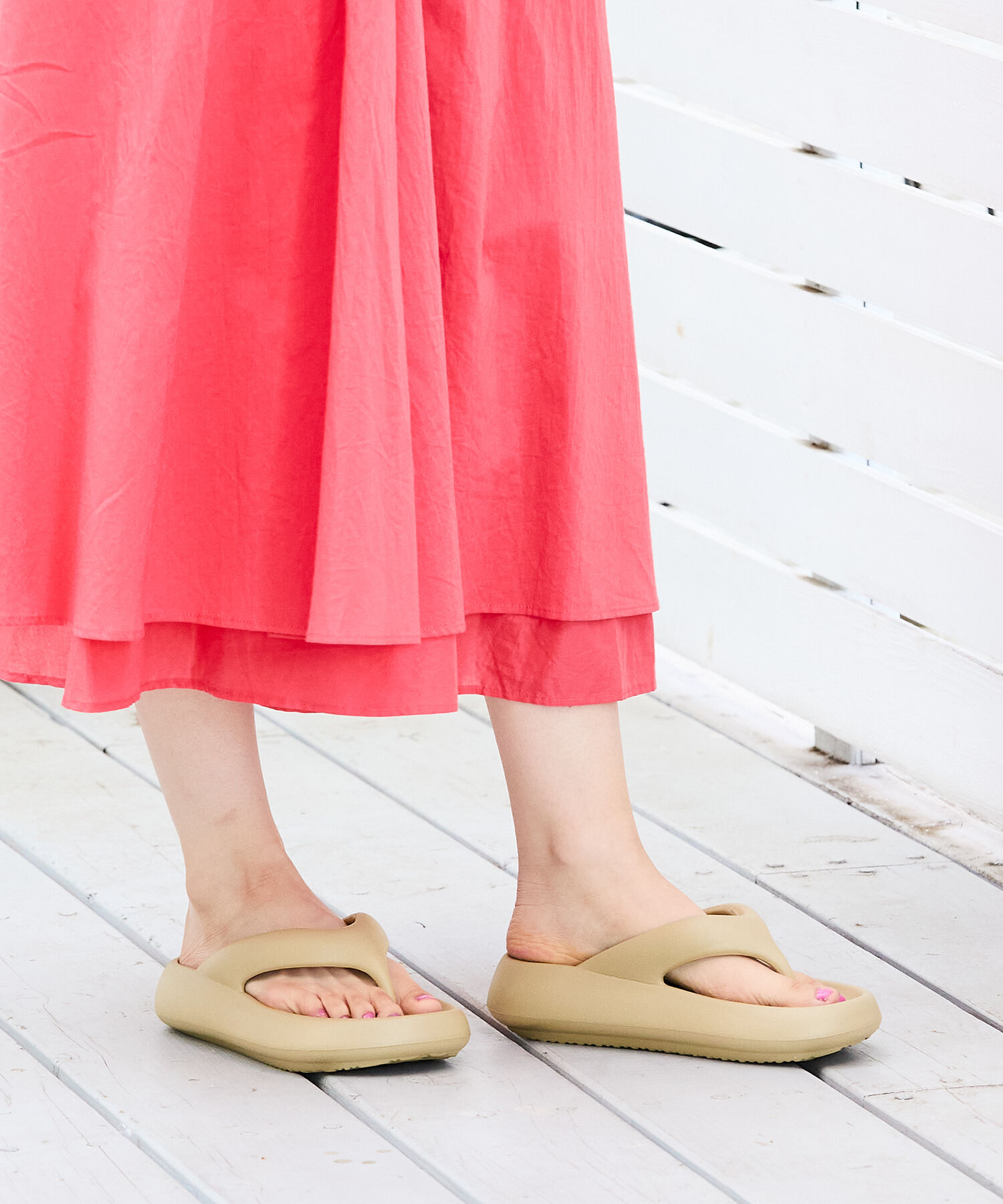 ORiental TRaffic「【リカバリーサンダル】パデットトングサンダル/OT3219 トング サンダル 人気 売れてる トレンド 軽い」|サンダル|