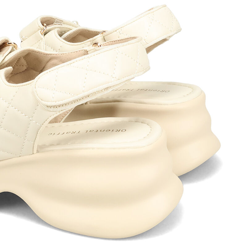 ORiental TRaffic「●2026春夏新作●パール&times;キルティング厚底サンダル/61209」|サンダル|