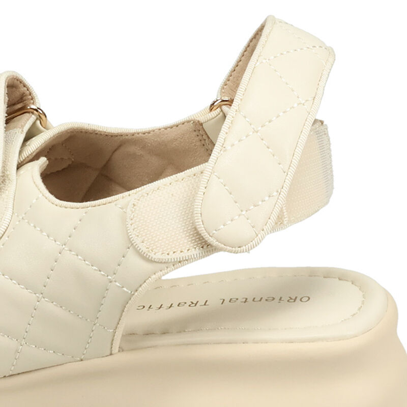 ORiental TRaffic「●2026春夏新作●パール&times;キルティング厚底サンダル/61209」|サンダル|