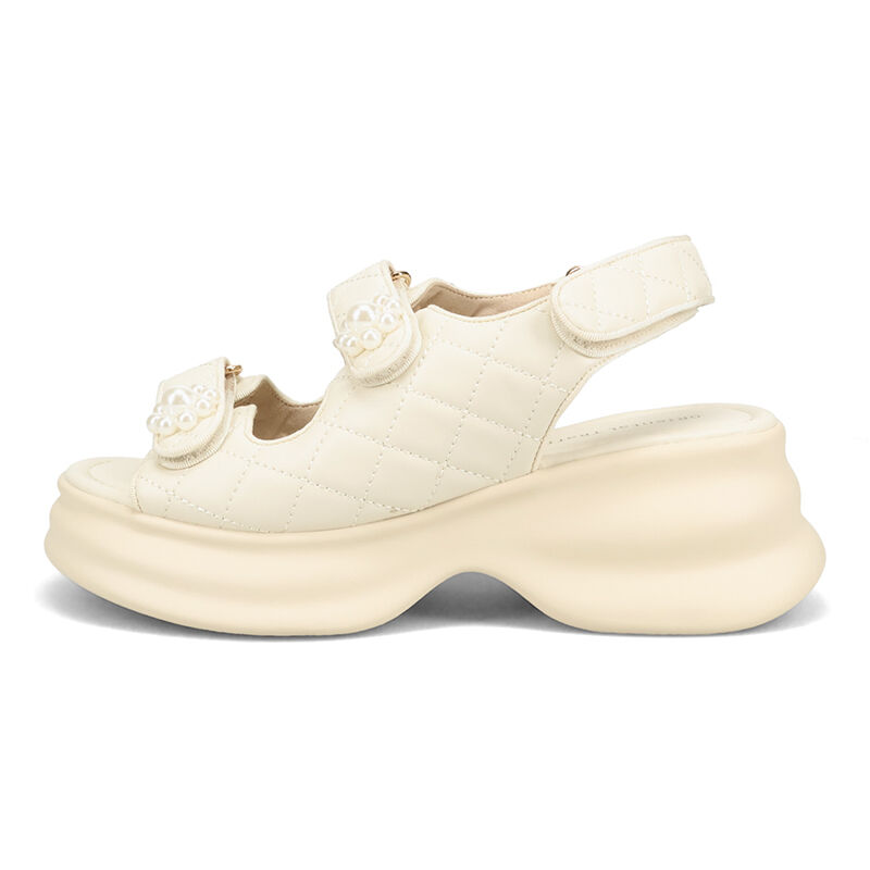 ORiental TRaffic「●2026春夏新作●パール&times;キルティング厚底サンダル/61209」|サンダル|