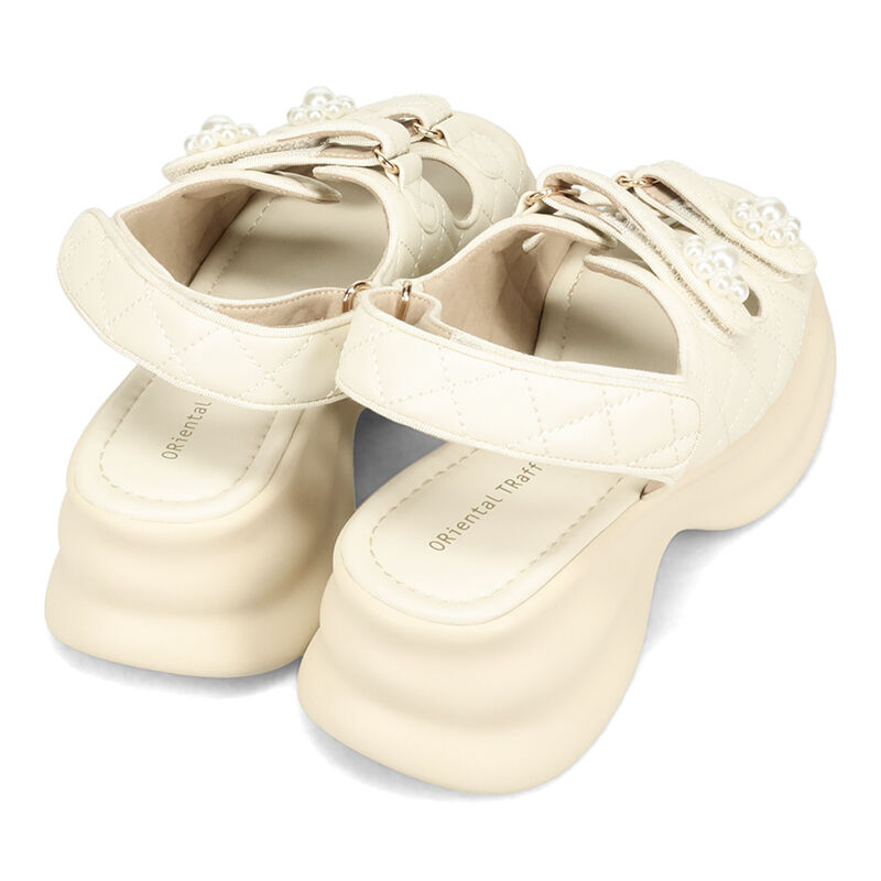 ORiental TRaffic「●2026春夏新作●パール&times;キルティング厚底サンダル/61209」|サンダル|