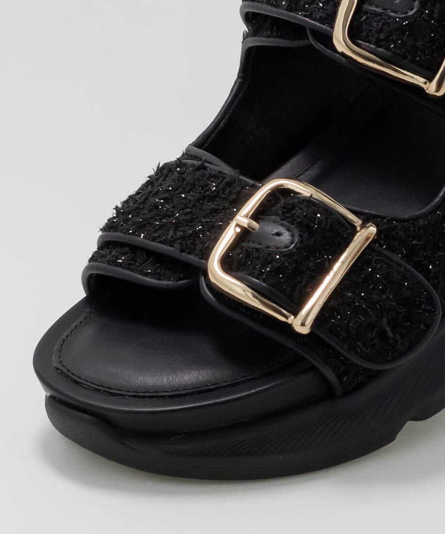  「ダブルベルトツイードスポーツサンダル」|サンダル|